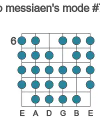 Guitar scale for messiaen's mode #7 in position 6